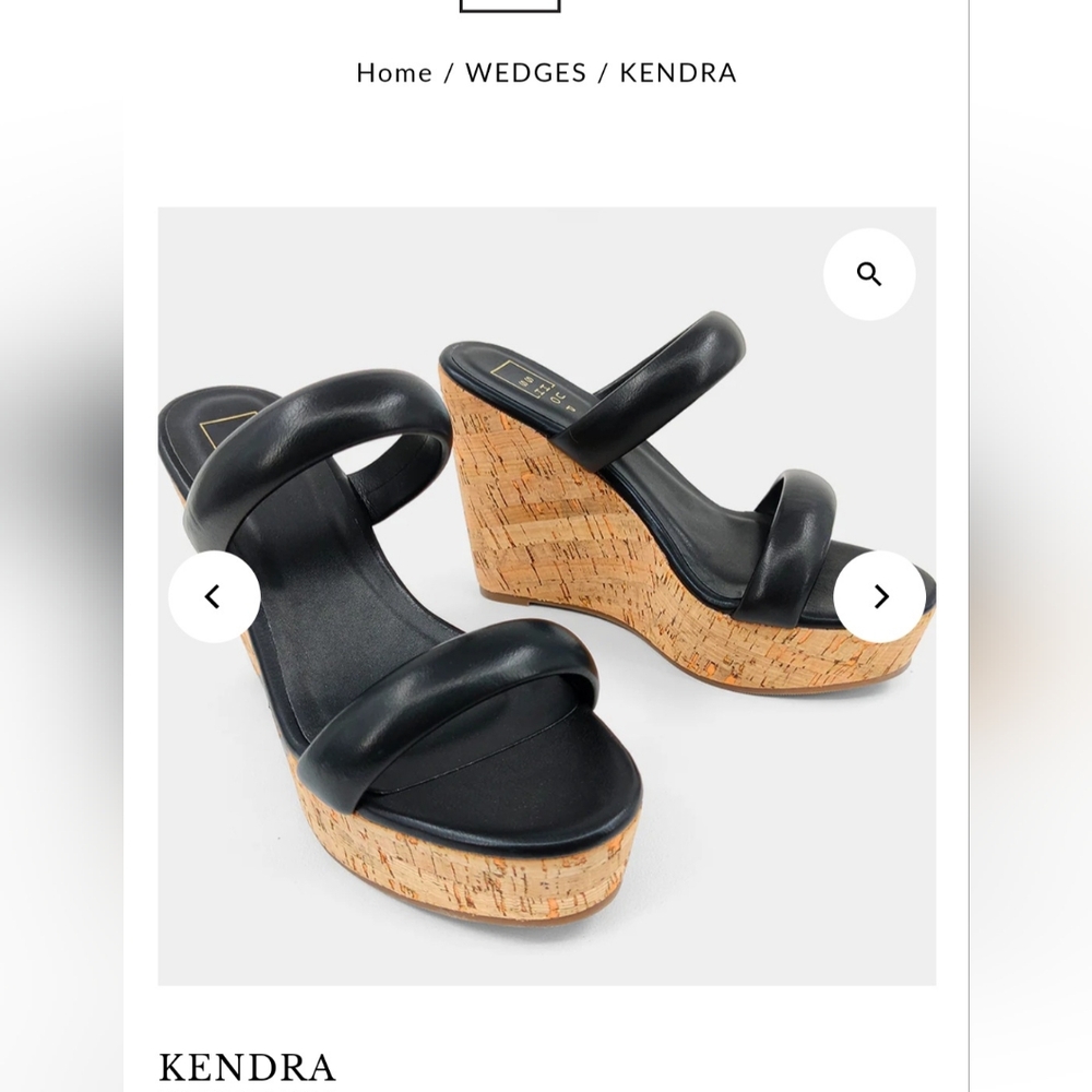 SHU SHOP Black Wedge Sandals